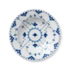 Blue Fluted Full Lace Deep Plate, 23 cm